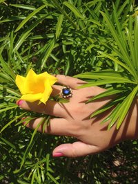 Secret Princess of the Flower Kingdom - Mood Ring - Adjustable - 6 mm - Brass