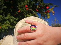 Queen of Heavenly Delight - Mood Ring - 20x15 mm - Sterling Silver 925 (pure or gold plated) - AAA Crystal Quartz