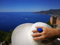 Queen of Zanzibar - Mood Ring - Adjustable - 25x18 mm - Brass