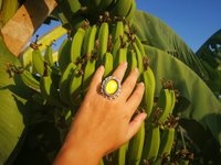 Empress of Elegance - Mood Ring - 25x18 mm - Silver 800 - one of a kind - size 7