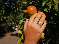 Princess of Blossoms - Mood Ring - 6 mm - Sterling Silver 925