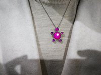 Divine Turtle - Mood Pendant - Sterling Silver 925 - AAA Crystal Quartz
