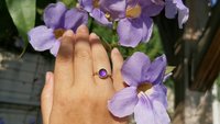 Light of Mystery - Mood Ring - 8 mm - Gold Plated Sterling Silver 925 - AAA Crystal Quartz