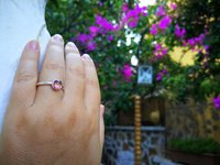 Blush of Attraction - Mood Ring - 6 mm - Sterling Silver 925 - AAA Crystal Quartz