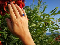 Duchess of the Golden Light - Mood Ring - 8 mm - Gold Plated Sterling Silver 925 - AAA Crystal Quartz