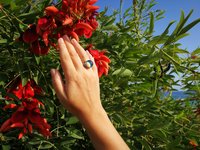 Sun of Antares - Mood Ring - 14 mm - Sterling Silver 925 - AAA Crystal Quartz