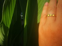 Three Wishes - Mood Ring - 4 mm - 24k Gold Plated Sterling Silver 925 - AAA Crystal Quartz