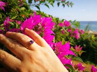 The Little Lord - Mood Ring - 6 mm - 24k Gold Plated Sterling Silver 925 - AAA Crystal Quartz