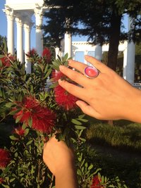 Silver Fountain of Youth - Mood Ring - 25x18 mm - Sterling Silver 925