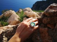 Silver Sunrise of Beauty - Mood Ring - 20 mm - Sterling Silver 925