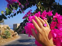 Golden Dream - Mood Ring - 16 mm - 24K Gold Plated Sterling Silver 925