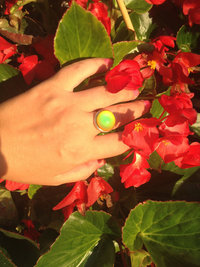 Rising Sun - Mood Ring - Adjustable - 16 mm - Sterling Silver 925