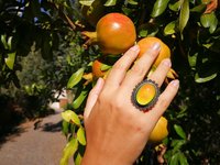 Queen of Zanzibar - Mood Ring - Adjustable - 25x18 mm - Brass