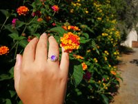 Princess of Blossoms - Mood Ring - 6 mm - Sterling Silver 925