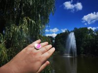 Royal Mood - Mood Ring - Adjustable - 18x13 mm - Stainless Steel