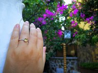 Blush of Attraction - Mood Ring - 6 mm - Sterling Silver 925 - AAA Crystal Quartz