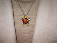 Divine Turtle - Mood Pendant - Sterling Silver 925 - AAA Crystal Quartz