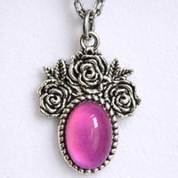 Roses of Love - Mood Necklace - 14x10 mm - Brass