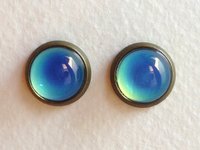 Amazing Colors of Joy - Mood Stud Earrings - 10 mm - Brass
