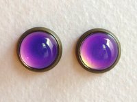 Amazing Colors of Joy - Mood Stud Earrings - 10 mm - Brass
