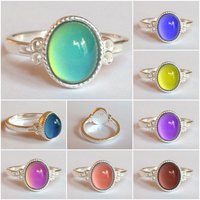 Star of Beauty - Mood Ring - 10x8 mm - Sterling Silver 925