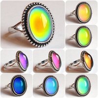 Secret Princess of the Empire - Mood Ring - 14x10 mm - Sterling Silver 925