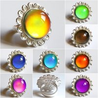 Silver Sunrise of Beauty - Mood Ring - 20 mm - Sterling Silver 925