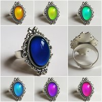 Secret Crown Princess to the Throne - Mood Ring - Adjustable - 18x13 mm - Brass