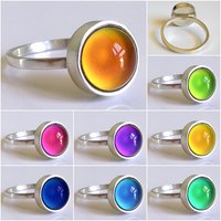 Star of Success - Mood Ring - 10 mm - Sterling Silver 925