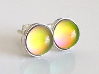 Fairies of the Silver Light - Mood Stud Earrings - 8 mm - Sterling Silver 925