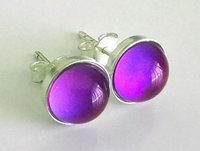 Fairies of the Silver Light - Mood Stud Earrings - 8 mm - Sterling Silver 925
