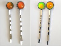 Scepters of Luck - 4 Mood Hair Pins - 10 mm - Brass