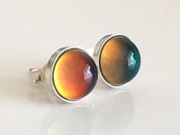 Fairies of the Silver Light - Mood Stud Earrings - 8 mm - Sterling Silver 925