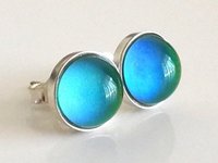 Fairies of the Silver Light - Mood Stud Earrings - 8 mm - Sterling Silver 925