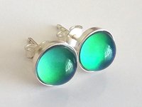 Fairies of the Silver Light - Mood Stud Earrings - 8 mm - Sterling Silver 925