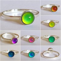 Princess of the Light - Mood Ring - 6 mm - Sterling Silver 925 - AAA Crystal Quartz