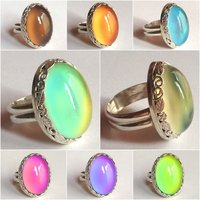 Queen of Grace - Mood Ring - 25x18 mm - Sterling Silver 925