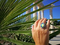Secret Crown Princess to the Throne - Mood Ring - Adjustable - 18x13 mm - Brass