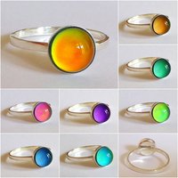Lady of the Silver Light - Mood Ring - 8 mm - Sterling Silver 925