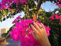 Duchess of the Silver Light - Mood Ring - 8 mm - Sterling Silver 925 - AAA Crystal Quartz