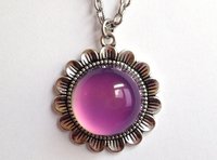 Secret Silver Sunrise of Beauty - Mood Necklace - 20 mm - Brass