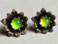 Fairies of the Flower Kingdom - Mood Stud Earrings - 6 mm - Brass