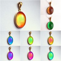 Golden Pendant of Wishes - Mood Pendant - 25x18 mm - 24k Gold Plated Sterling Silver 925