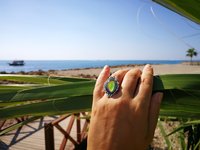 Secret Crown Princess to the Throne - Mood Ring - Adjustable - 18x13 mm - Brass