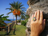 Secret Crown Princess to the Throne - Mood Ring - Adjustable - 18x13 mm - Brass