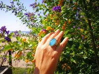 Queen of Grace - Mood Ring - 25x18 mm - Sterling Silver 925