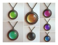 Flower of Love - Mood Necklace - 20 mm - Brass