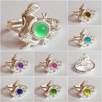 Princess of the Ocean - Mood Ring - Adjustable - 5 mm - Sterling Silver 925