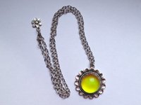 Secret Silver Sunrise of Beauty - Mood Necklace - 20 mm - Brass