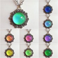 Secret Queen of Flowers - Mood Necklace - 20 mm - Brass